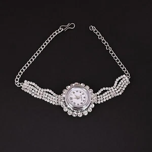 Pearl Watch Natural Choker Silver Watch Analog Round Flower Analog Watch - Picture 1 of 10