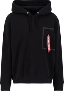 Sudadera con capucha Alpha Industries para hombre con bolsillo grabado, M - Imagen 1 de 5