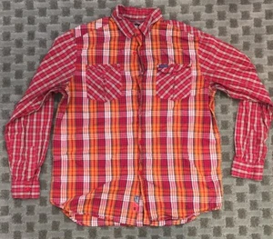Rocawear Classic Red White Orange Black Plaid Button Down Shirt Men’s Size XL - Picture 1 of 7