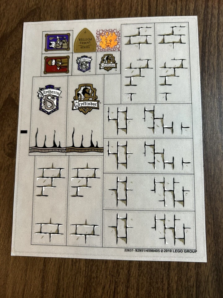 NUEVO LEGO | Hoja de pegatinas para set 4842 - Harry Potter Castillo de Hogwarts (2010) Foto 1 de 1