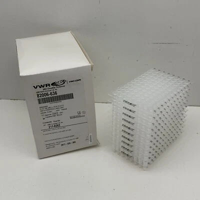 (10) VWR 82006-636 PCR Reaction Plate 96-Well w/Printed Labeling 0.2mL EXPIRED - Image 1 of 4