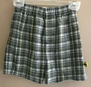 Boy's Batman Size 3T Gray Plaid Casual Shorts w/ Elastic Waist 17" x 3" SL - Picture 1 of 3
