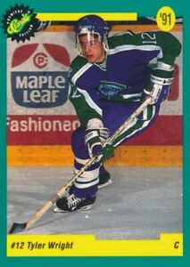 1991 Classic French #10 TYLER WRIGHT - Swift Current Broncos