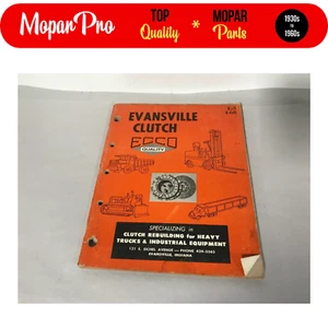 1964 EVANSVILLE CLUTCH CATALOG LOT HEAVY TRUCK AND INDUSTRIAL EQUIPMENT - Picture 1 of 4