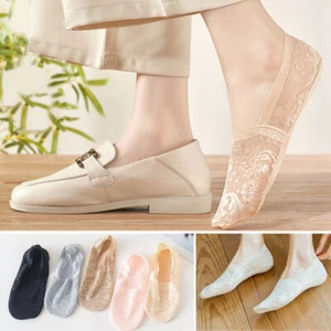 3Pairs No Show Women Low Cut Liner Non Slip Invisible Silicone Flat Casual Socks - Picture 1 of 30