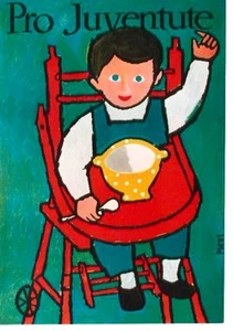 Póster original vintage PRO JUVENTUD NIÑO ALIVIO 1955 - Imagen 1 de 1