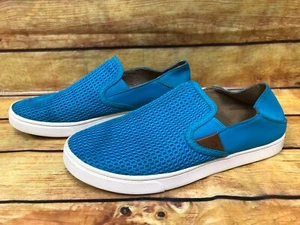 Olukai Pehuea Blue Teal Aqua Slip On Sneakers Shoes Womens 8.5 (3c93) - Picture 1 of 10
