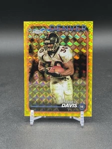2024 Topps Chrome Terrell Davis Yellow Geometric Refractor /75 - Picture 1 of 2