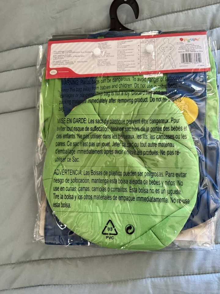 Disfraz infantil Super Mario Bros Luigi grande (10-12) Foto 1 de 2