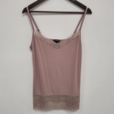 Cami con ribete de encaje The Limited Y2K para mujer talla L malva 90S Preppy delicada femenina Foto 1 de 4