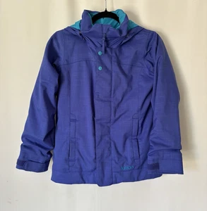 Burton Girls Jacket Medium Purple Insulated Hoodied Zip Pockets Snow Winter - Picture 1 of 16