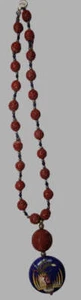 Exquisite Zinnober Cloisonné Halskette Drachen & Phönix Motiv Chinesische Kunst - Bild 1 von 24