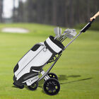 Foldable 3 Wheel Push Pull Golf Club Cart Trolley w/ Scoreboard &amp; Foot Brake New