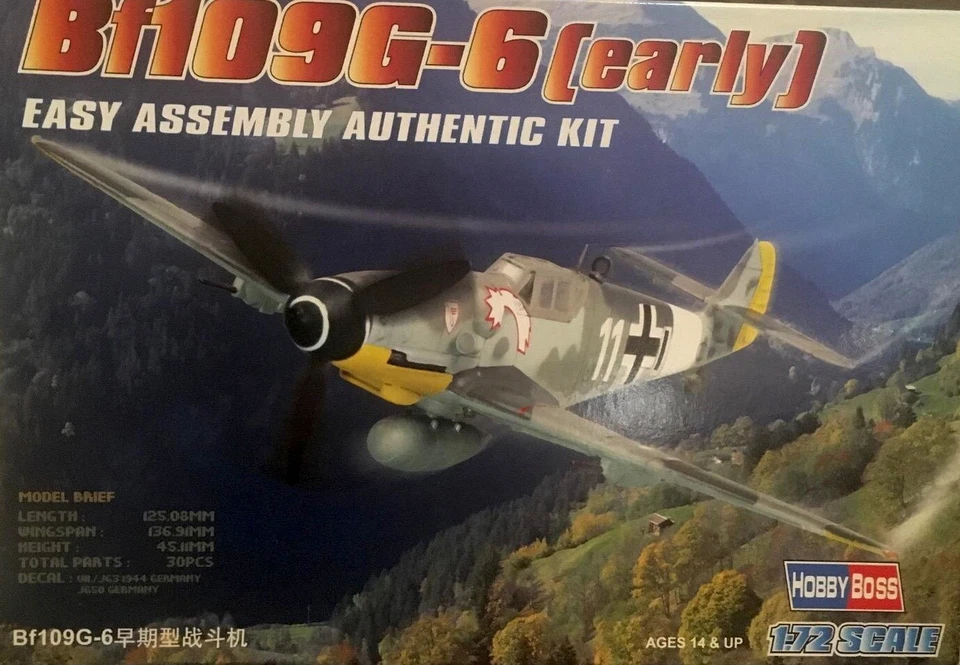j Hobby-Boss 80225 - Messerschmitt Bf-109 G-6 (early)  (Scala 1/72) - Immagine 1 di 1