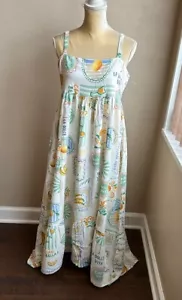 Paper Heart Damen Kleid Italienisches Motiv Leinenmischung Gr. M Früchte Dolce Vita Neu - Bild 1 von 5