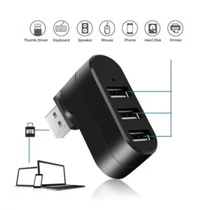 Rotatable USB HUB USB3.0 2.0 Type C HUB USB Splitter 4 Ports Multiple Expand _cn - Photo 1/14