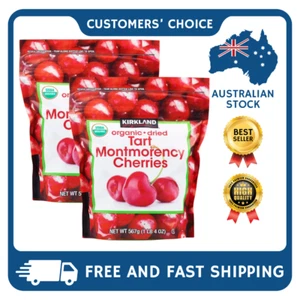 2 X USDA Organic Dried Tart Montmorency Cherries ResealableHealthy Fruit 567g - Picture 1 of 6