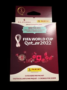 Nuevo Juego de 5 cajas de pegatinas Panini Copa Mundial de la FIFA QATAR 2022, vendedor de EE. UU. - Imagen 1 de 4