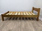 SINGLE BED FRAME Pine Solid Headboard And Footboard Slatted Plank Foundation