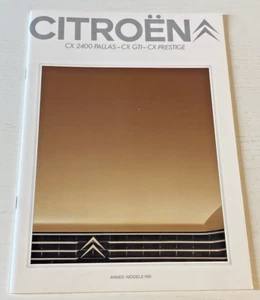 Brochure Publicitaire CITROEN CX  2400 Pallas, GTI Prestige* - 1980 - Bel Etat. - Picture 1 of 9