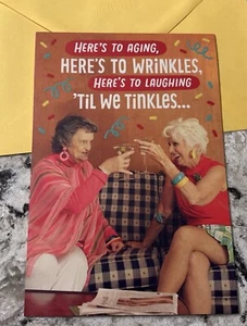 Funny Birthday WITH TRACKING Friend Friends 5.5” X 8” Hallmark Greeting Card - Picture 1 of 11