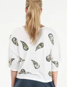 SASS & BIDE "too early to tell" sequin drop t-shirt top tee XS - Picture 1 of 6