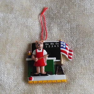 Bear Teacher Ornament By Joseph K & Company Made in Thailand 2000 - Picture 1 of 2