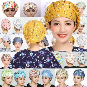 Women Men Adjustable Bouffant Scrub Cap Hat Hat/Cap Elastic Cord Breathable new - Picture 1 of 189