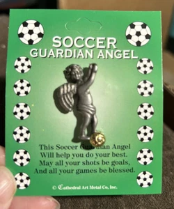 Cathedral Art Metal Co Soccer Guardian Angel Pin - Picture 1 of 2