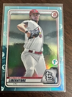 2020 Bowman Draft 1st Edition MATTHEW LIBERATORE Sky Blue Foil BD-198 CARDINALS - Image 1 of 4