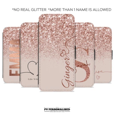 CUSTODIA FLIP PERSONALIZZATA INIZIALI NOME PORTAFOGLIO COVER PER SAMSUNG GALAXY S20 S10 S9+ - Immagine 1 di 4