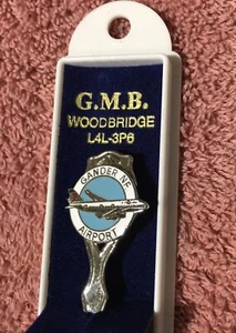 Gander Airport Newfoundland Silver Souvenir Spoon Canadian Airlines Jet Airplane - Picture 1 of 3