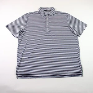 RLX Ralph Lauren Golf Polo Shirt Men's XL Blue White Striped - Picture 1 of 8