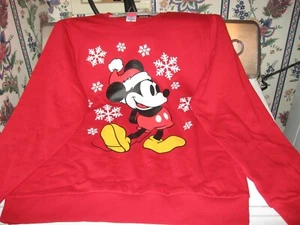 Disney Mickey Mouse Holiday Christmas Men's Graphic Sweatshirt SIZE MEDIUM 38-40 - Picture 1 of 3