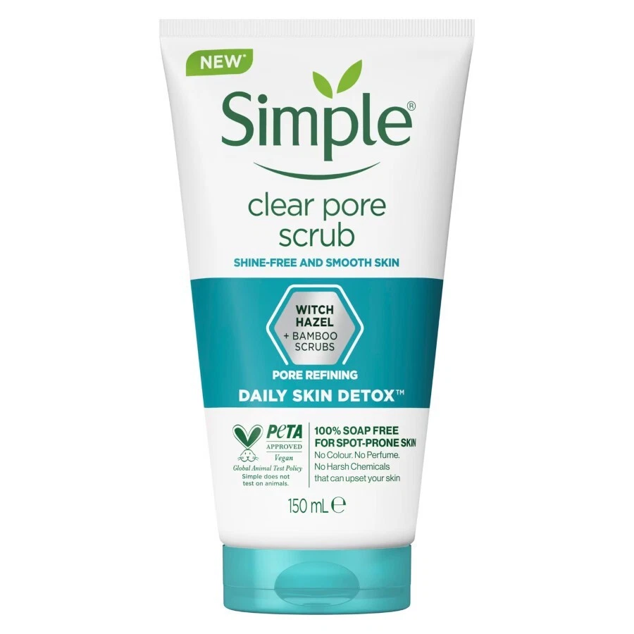 3 × Simple Skincare UK Daily Skin Detox Clear Pore Scrub - 150ml - Image 1 of 1
