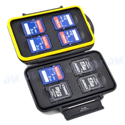 JJC Water-resistant&Anti-shock Hard Storage Memory Card Case for 8xSD/SDHC Cards - Image 1 of 4