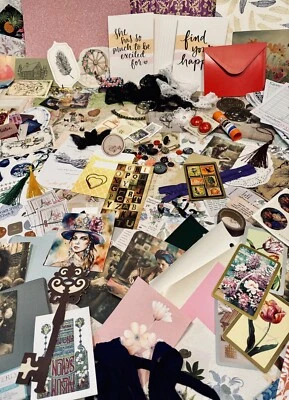 Junk Journal Scrapbook Variety Pack Over 150 Large Crafting Lot Paper Ephemera - Image 1 of 4