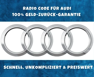 Audi Radio Code / Pin Code Audi RNS-E Concert Blaupunkt Grundig Symphony Chorus - Bild 1 von 9