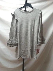 IZ BYER Women's Size Large XL Gray Sweater With Necklace MSRP $52 NWT - Picture 1 of 10