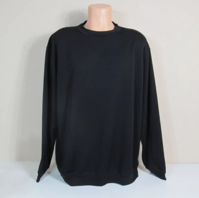 PEBBLE BEACH PERFORMANCE XXL Black Long Sleeve Crew Neck Pullover Golf Sweater - Image 1 of 4