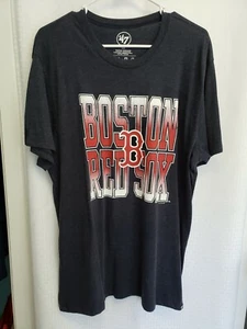 Men's Boston Red Sox Gray Short Sleeve T-Shirt by '47 Size Large - Picture 1 of 5