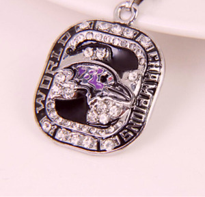 Necklace Baltimore Ravens Football Super Bowl V-Neck Pendant Souvenir Gift Chain