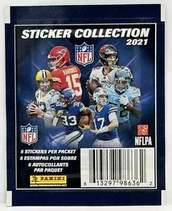 Panini NFL 2021 Sticker Collection Football 5 Sticker Pack - Picture 1 of 1