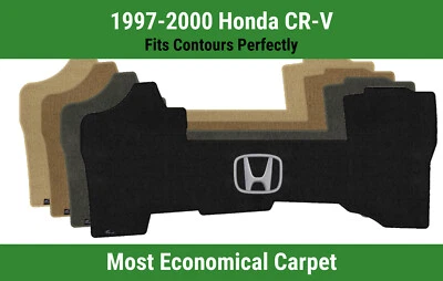 Alfombra delantera Lloyd Velourtex para Honda CR-V '97-00 con Honda H plateada sobre negra Foto 1 de 4