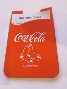 Coca-Cola Self-Adhesive Smart Phone Wallet Cell Phone Card Pocket Rubber like - Picture 1 of 3