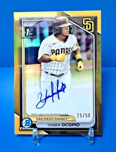 Yoiber Ocopio #25/50! 2024 1st Bowman Chrome Prospect AUTO Gold Refractor! ⚾️ - Bild 1 von 2