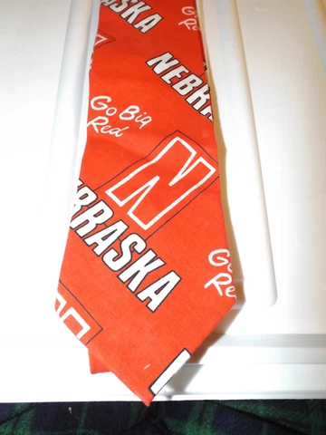 Nebraska Corn Huskers Go Big Red Cotton Necktie Sport Cover