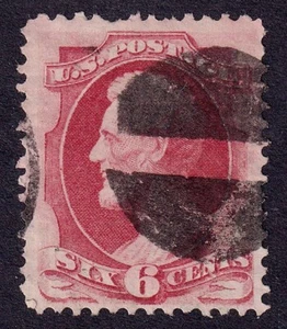 US Scott 148, 1870 Lincoln, 6c dark carmine, gebraucht - Bild 1 von 1