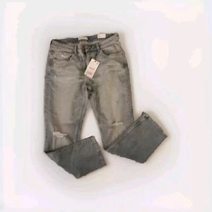 Zara Relaxed Fit Jeans Damen Größe 12 Low Rise Comfort Distressed Ripped - Bild 1 von 7