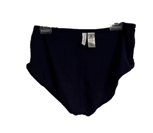 Costume da bagno taglia 16W fondo hipster 1 pezzo blu scuro fondo tinta unita - Foto 1 di 3